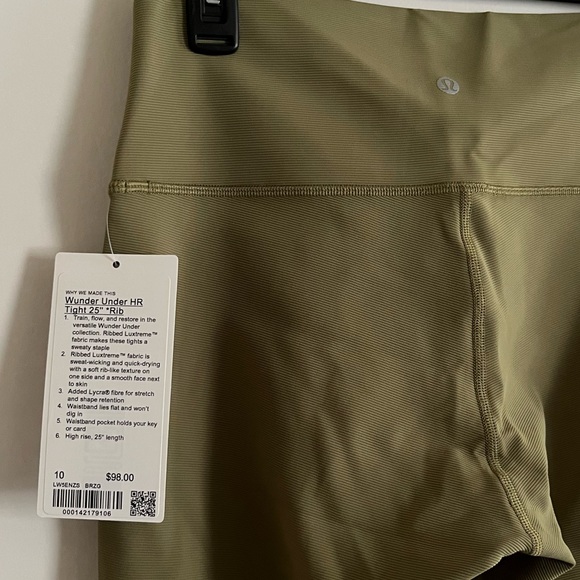 Lululemon Wunder Under High-Rise Tight 25" size 10 NWT - Picture 2 of 4